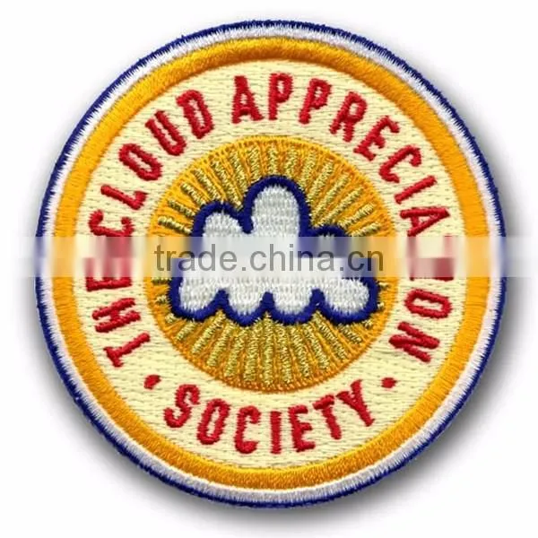 2016 custom high quality durable washable garments embroidery patches