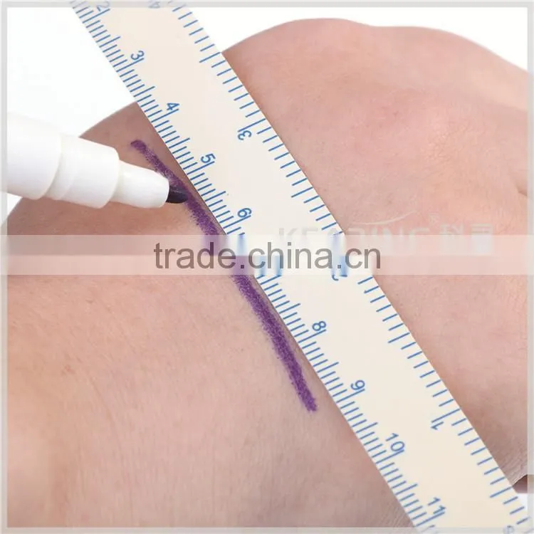 one off usage violet color surgical skin marker with fibre tip for short time marking on body skin