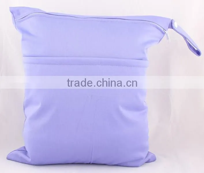 washable and reusable double pocket cloth nappy baby wetbag