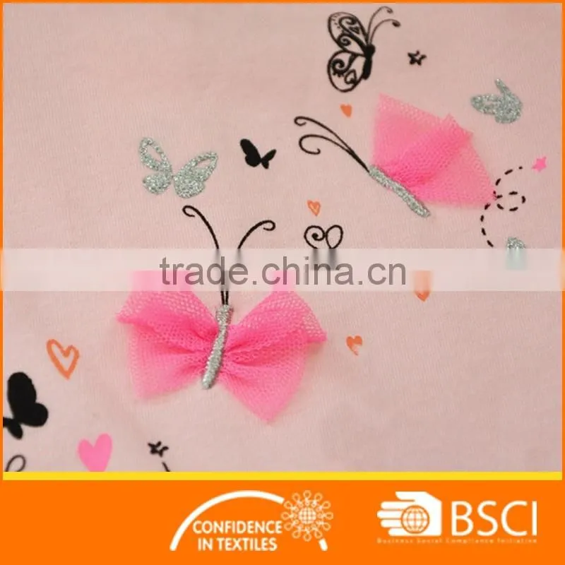 Sleeveless Applique Butterfly Girls Baby Dresses