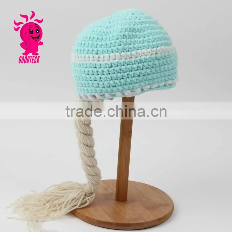 2015 hot sale Hand hook A funny face baby wool hats, Color matching hats