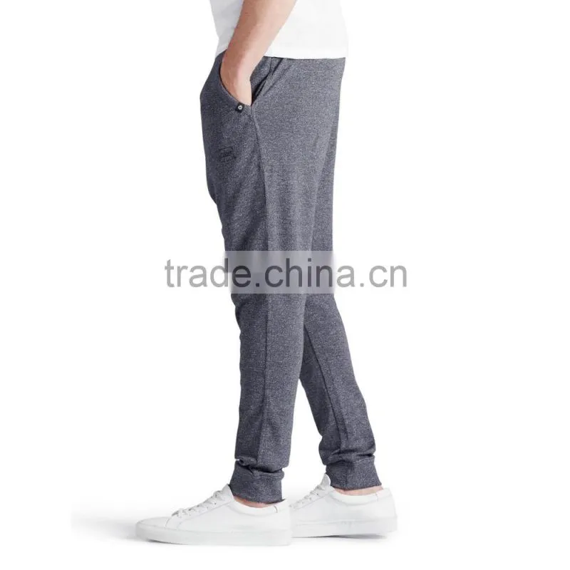 custom men jogger pants plain gray whlolesale from OEM factory