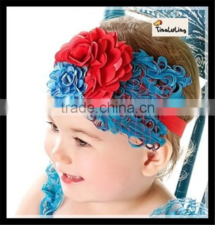 purple 1.5X 36 cm flower hairband hair accessory headband