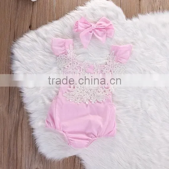 Baby underwear chiffon fabric ruffle bloomers match same color hair accessories