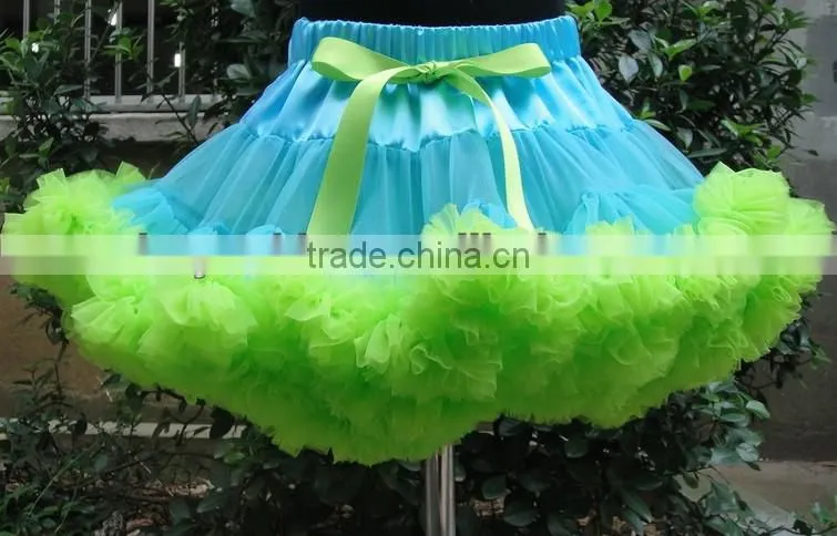 Hot multicolor girl fluffy pettiskirt with bow baby pettiskirt
