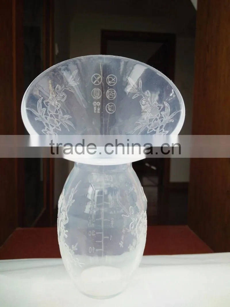 With lid Silicone breast milk pump Food Grade Silicone Breast Pump Simple Humalactor