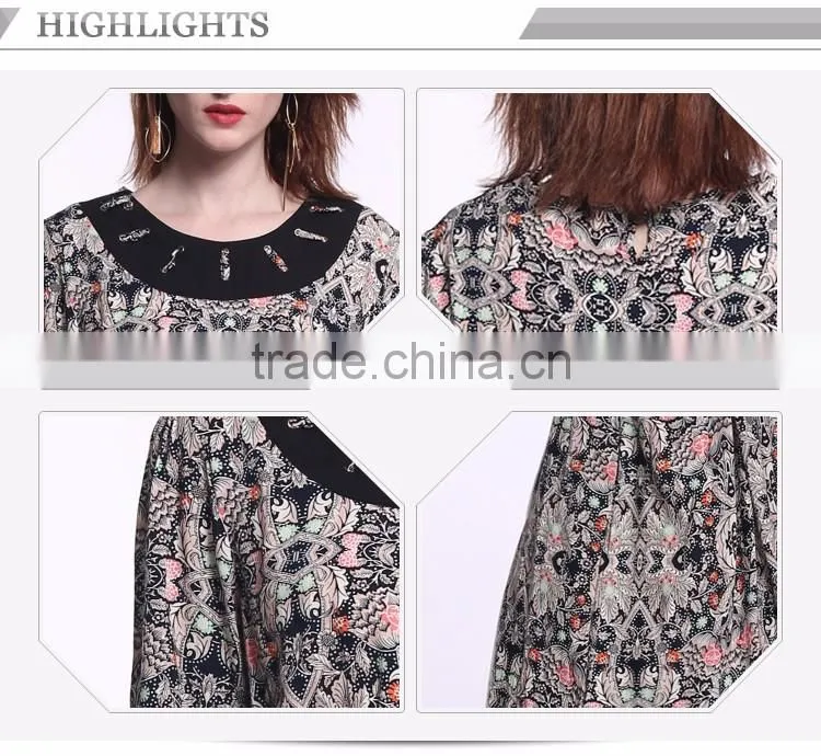 Brazilian style with pattern printing brazil casual dress,wholesale long sleeves maxi dresses