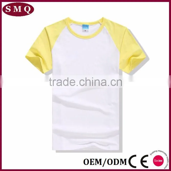 Wholesale high quality raglan sleeve dry fit polyester t-shirt
