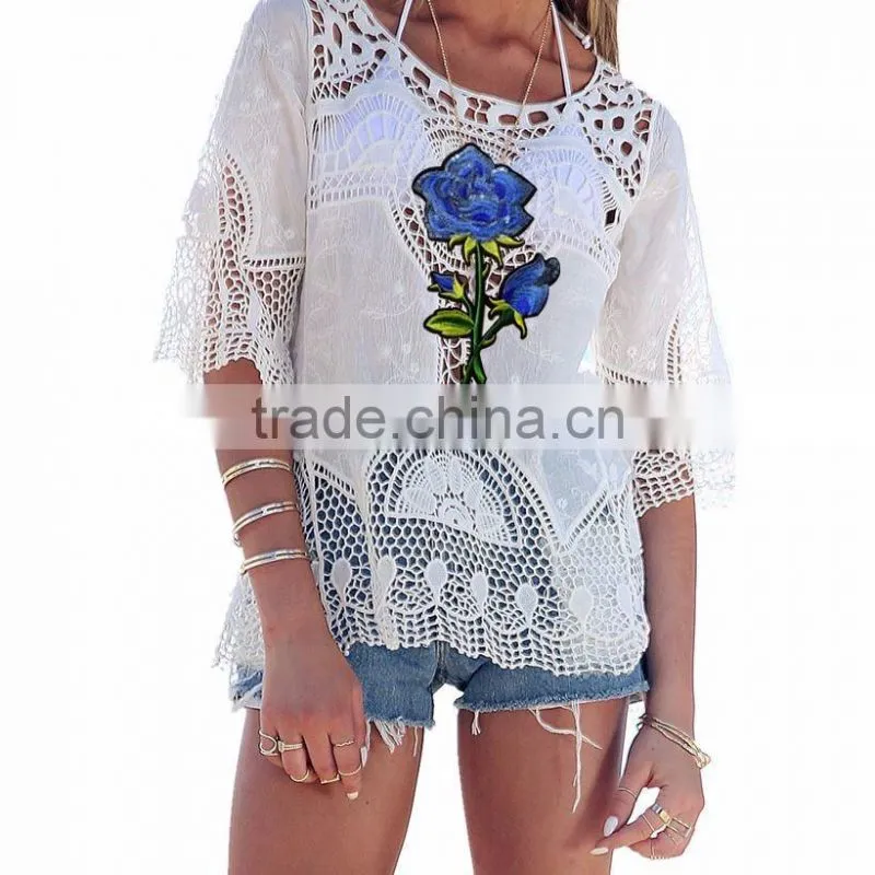 2017 latest fashion design cutting ladies top women indian style blouse