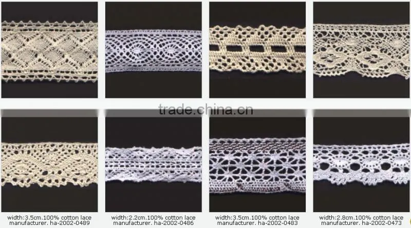 cotton lace trim,cotton lace fabric,crocheted lace