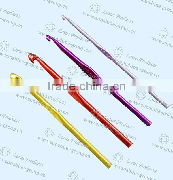 High Quality Colorful Electoplating Aluminum Crochet Hook