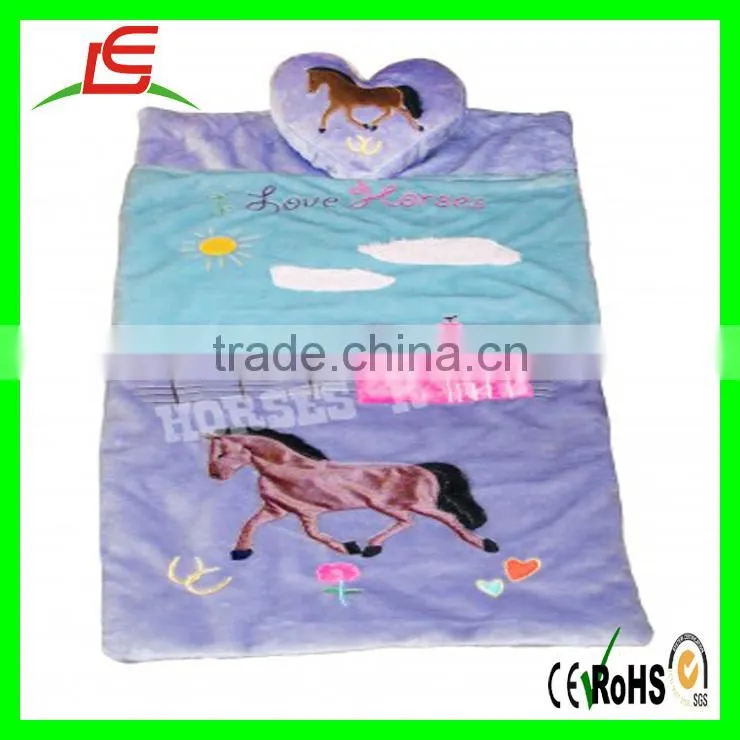 Fashion Cute Plush Horse Toy Sleeping Bag For Kids