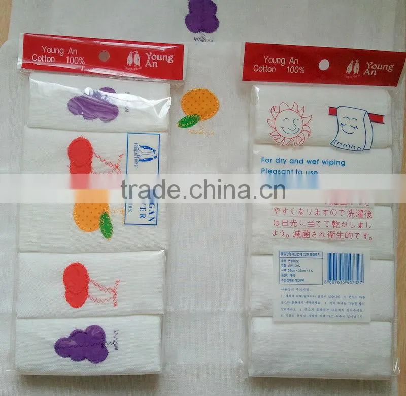 100% Cotton Gauze Towel Kitchen Cloth 38CM X 38CM 5pcs In Stock