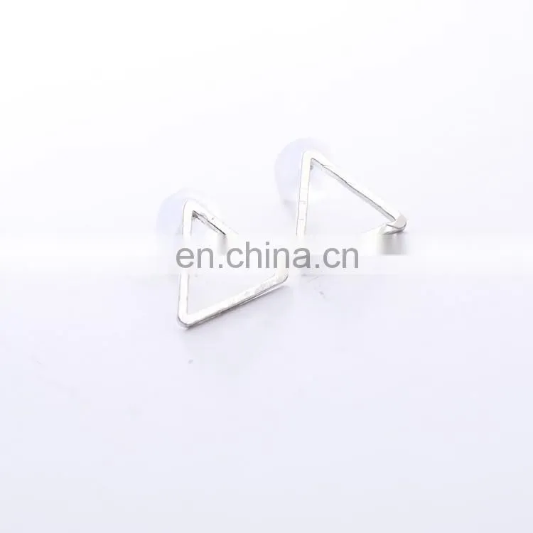 Star and moon studs square jakets earring