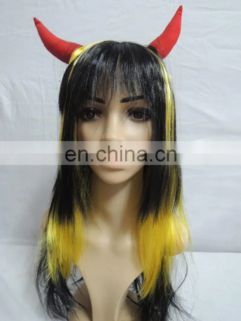 Women Devil Halloween wig with Horns