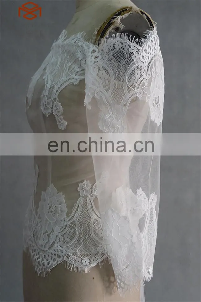 Plus size Lace Up Back Short Sleeve Lace Applique Off Shoulder Lace top