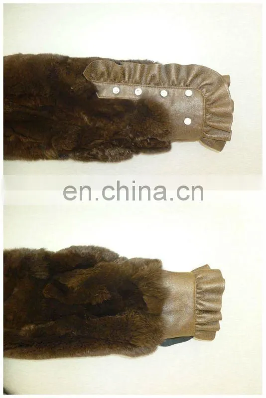 HK104 Ladies raccoon dog fur coat