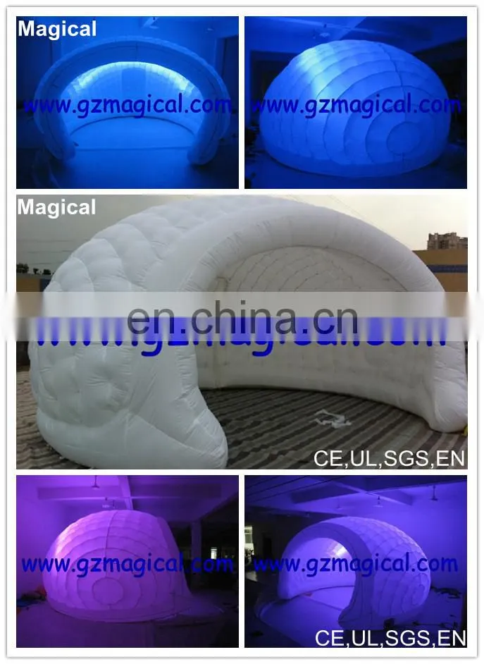 oxford nylon inflatable lawn event tent with LED for night club party