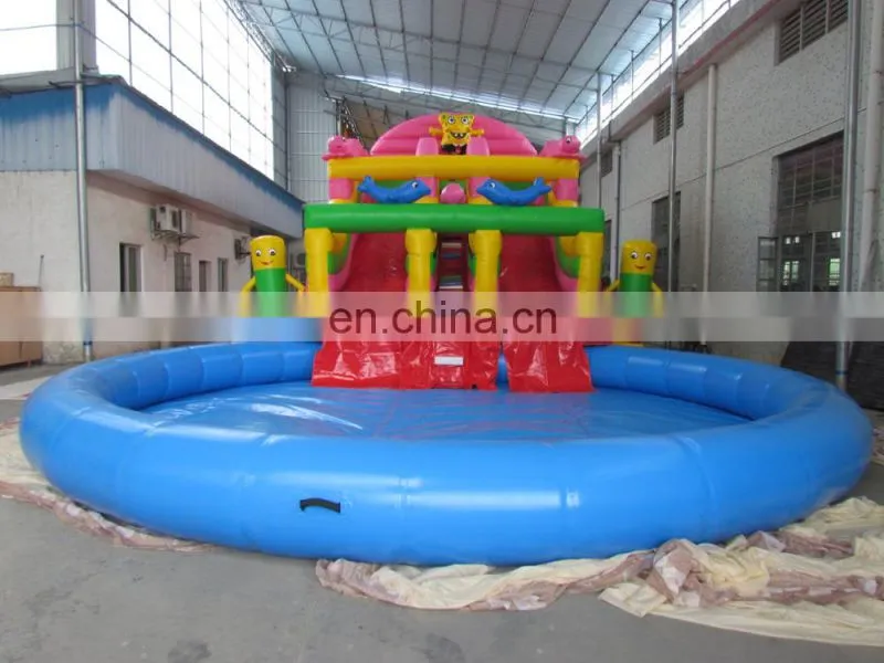 Best selling 0.55mm PVC tarpaulin jumping castles inflatable water slide