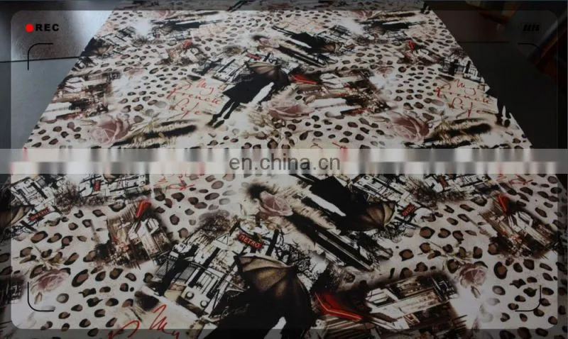 2015 Scuba 3D animal picture digital print fabric