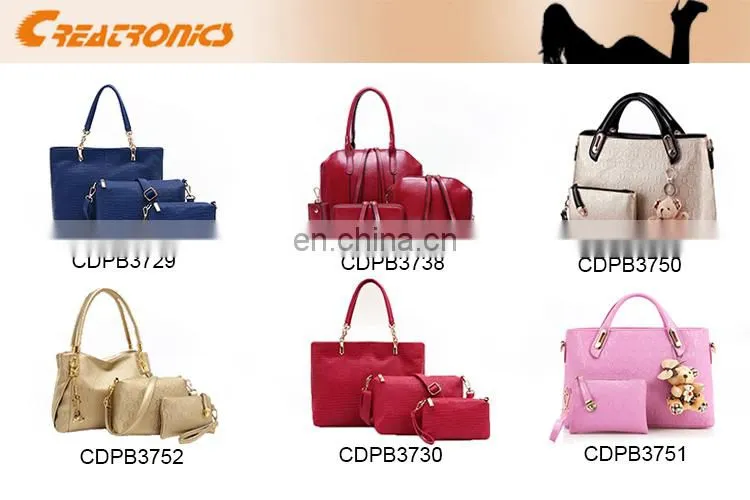 CR Europe market expert recommend pu material portable long handle red colors new high quality fashion bags ladies handbags 2015