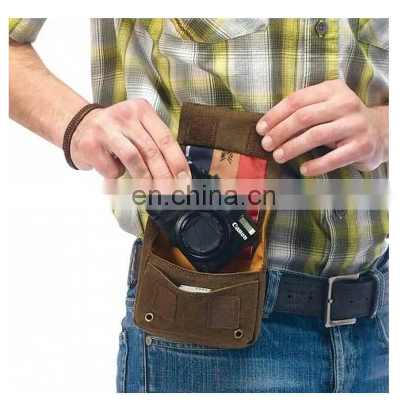 Vintage men Gender waist camera bag