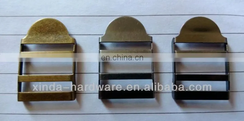Brass and iron stainless steel material are available Ladder buckle for bag and cap buckle adjust buckle