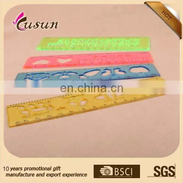 high quality plastic straight ruler with protractor