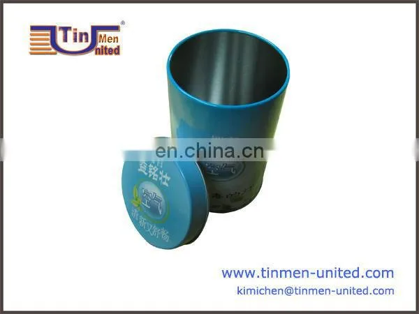 Round tea tin box