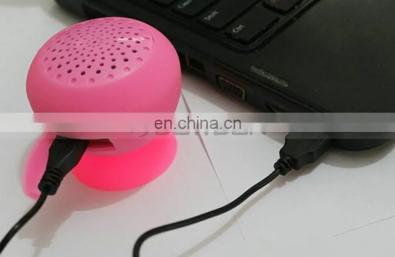 140mm 3W Bass Support Card Cute Silicone Sucker Wireless Mini Speaker