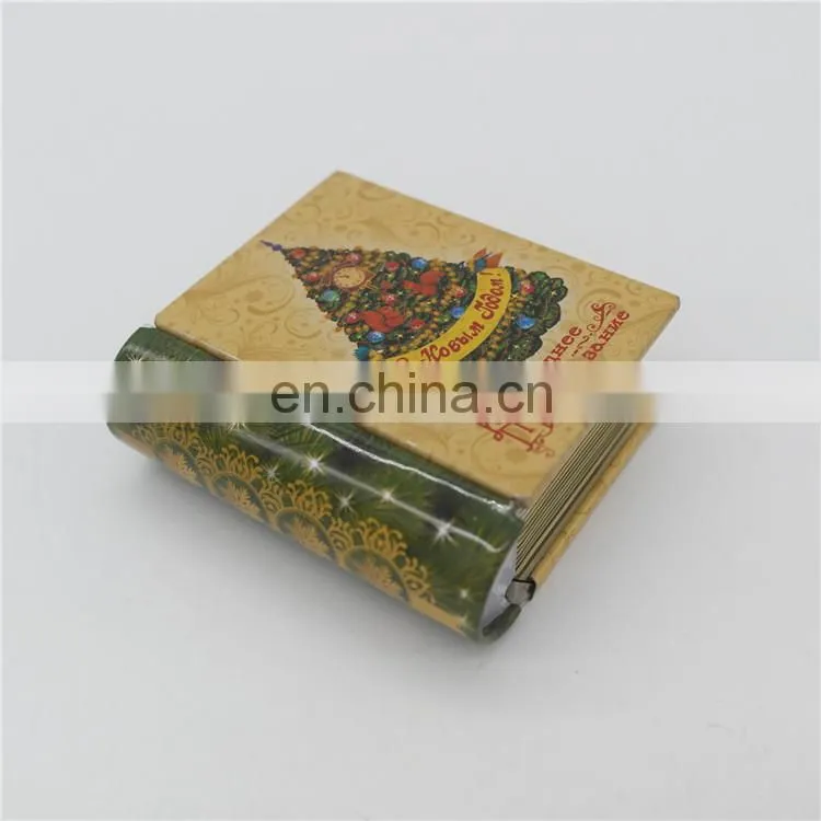 custom metal tin book box/book shape tin can metal box