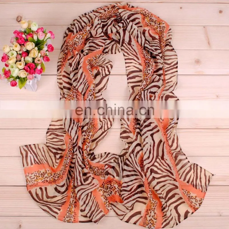 Fancy Stock New Style Flower Printed Polyester Scarf