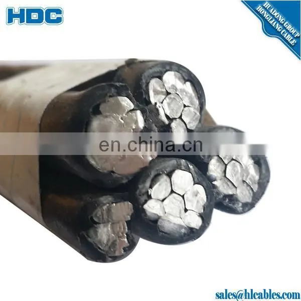 ABC cable 16mm2 25mm2 35mm2 50mm2 70mm2 95mm2 120mm2 xlpe insulation Aluminum Duplex ,Triplex,Quadruplex Aerial bundled cable