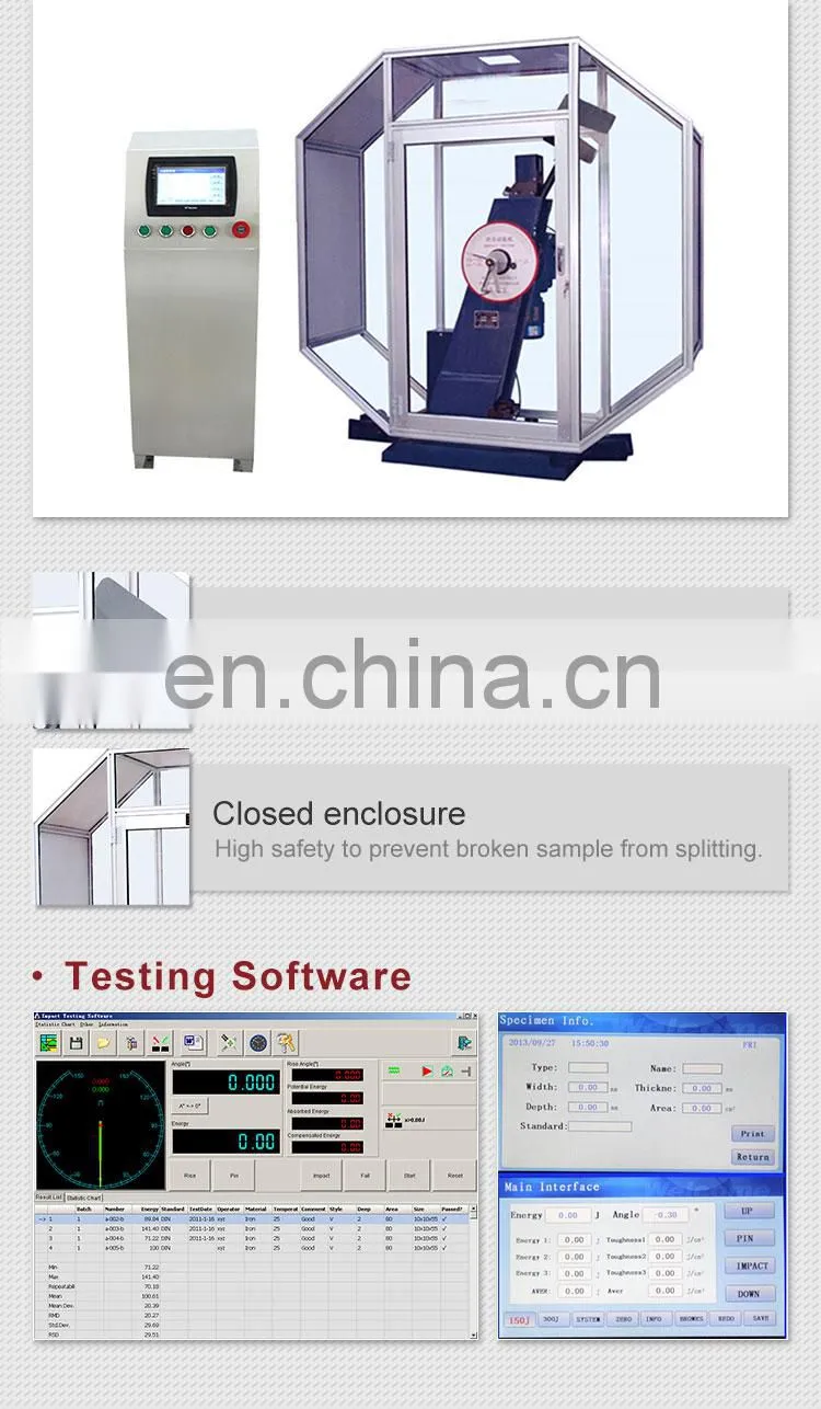 Metal materials JBS 300J charpy impact tester