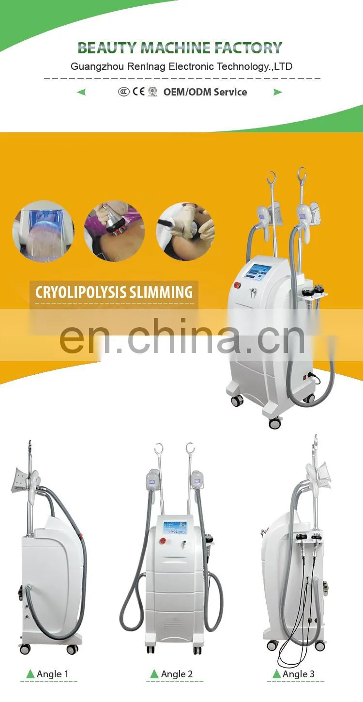 cryolipolise with 4 handles fat freezing cryotherapy machine