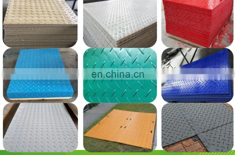 construction temporary impact resistant HDPE plastic track ground protection mat