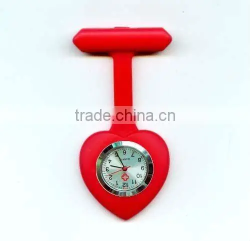 Enthusiastic Red Silicone Nurse Watch