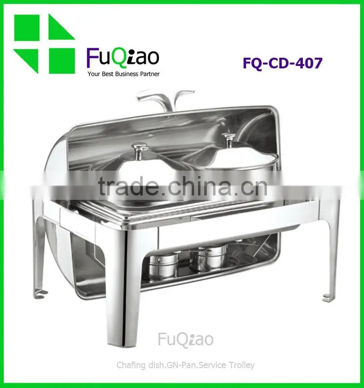 Stainless Steel Cookwares Catering Tray Round Buffet Servers Buffet Chafing Dish