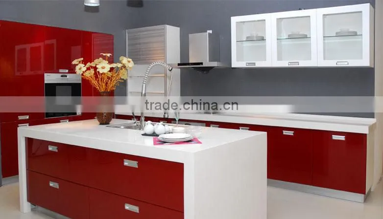Modern Kitchen Cabinet European style , marble top kitchen cabinet
