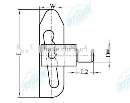 02441 Trailer door spring latch bolt