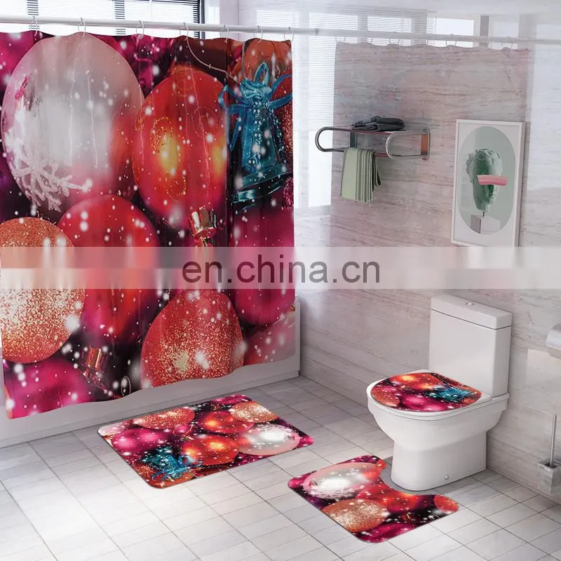 Luxury Famous Brand Latest Linen Custom Bathroom Shower Curtain and Rugs