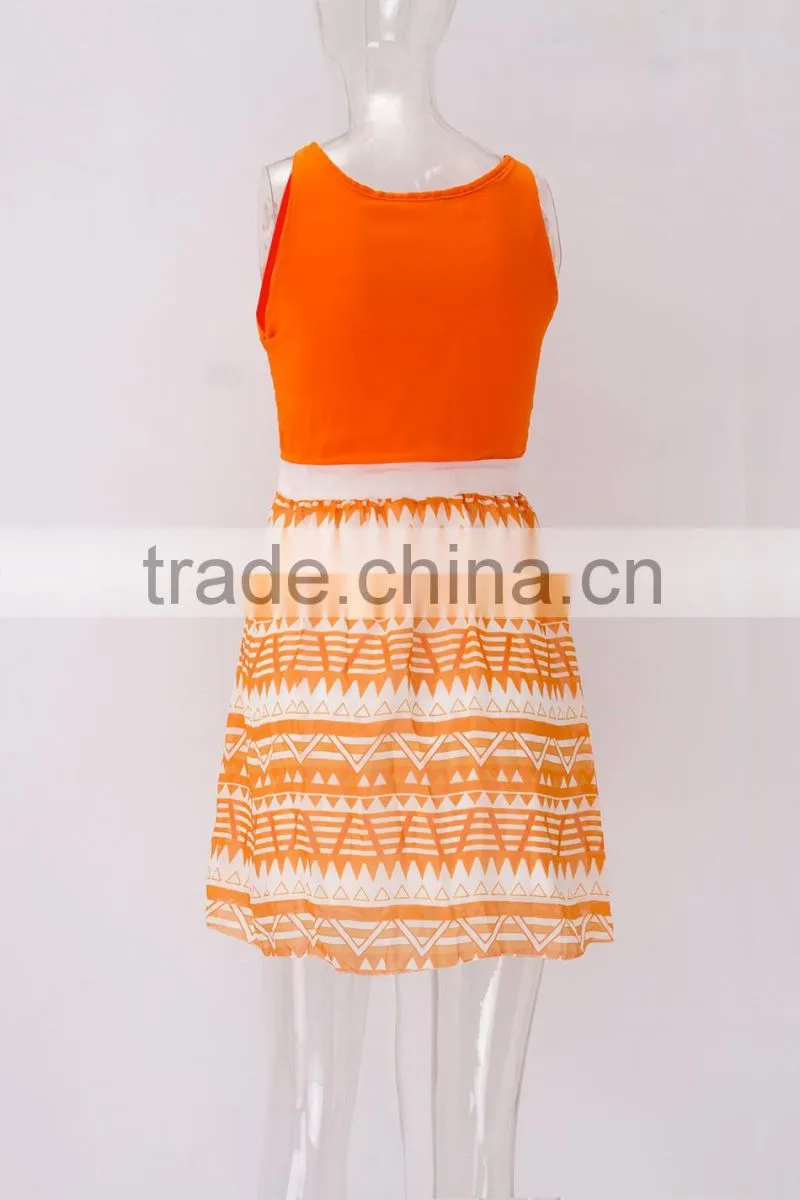summer Casual dress Fashion dress Sleeveless lady dress