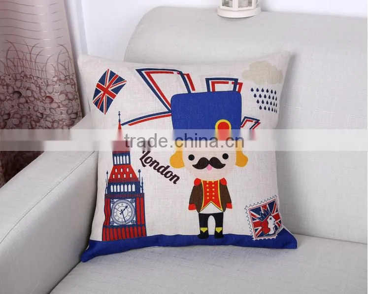 European and American style pillow, cotton and linen cushion for leaning on, restoring ancient ways to figure custom