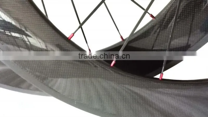 China carbon rim New carbon bicycle wheelset 700c 88mm road bike clincher glossy 700c 88mm carbon 3k glossy 20/24 spokes