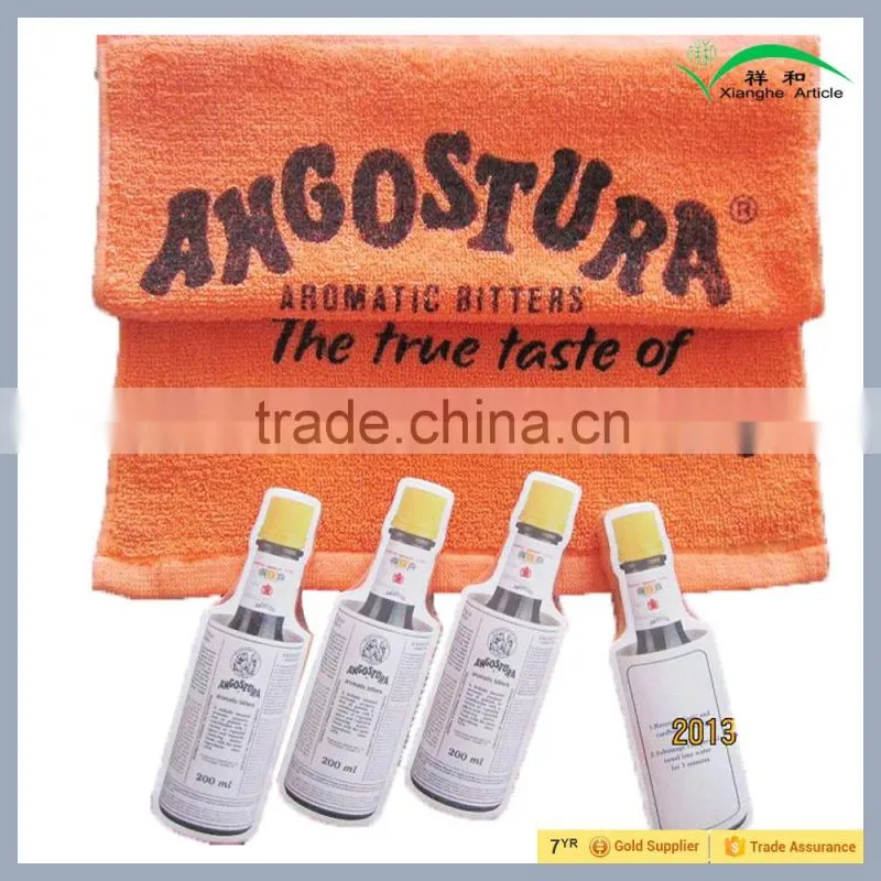 Bottle Shaped Compressed Towels with Silk Screen Printing Logo as Promotion Gift