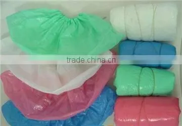 Cheap single use Plastic Disposable PE shoe cover shoecover blue green white red