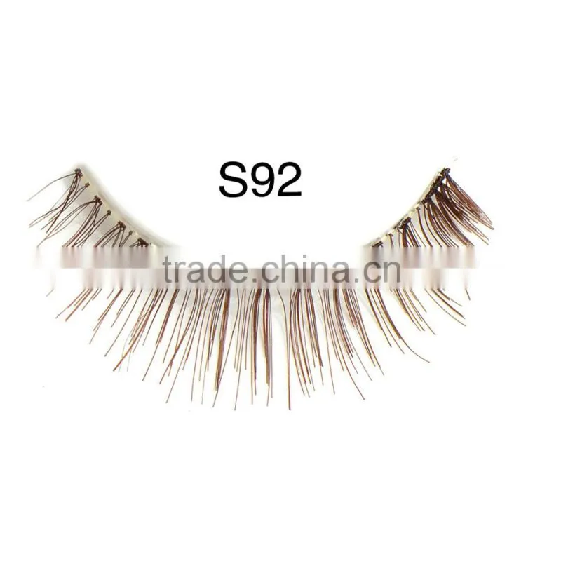 Top quality 100% human hair made false eyelash with customer packing