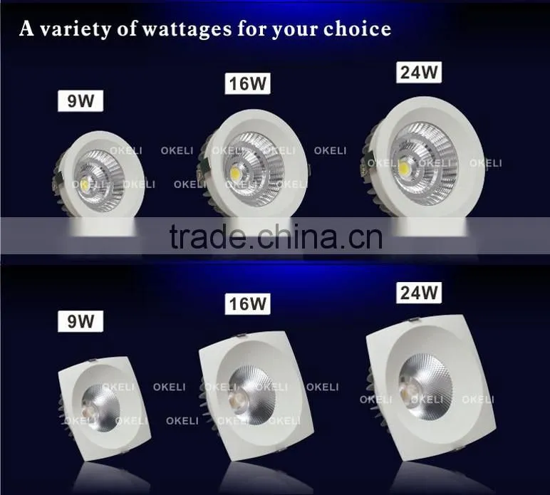 High lumen high CRI high PF led light downlight,led cob downlight