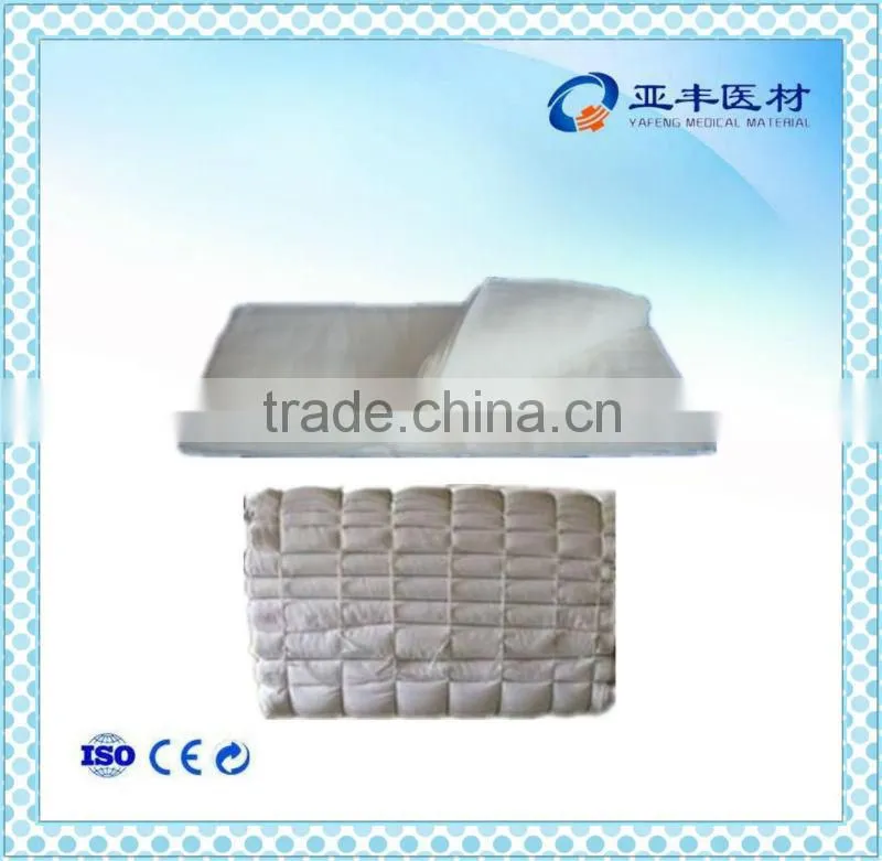 2016 cotton medical bleached absorbent surgical 24x20mesh 32x28mesh 26x18mesh zigzag pillow pieces gauze