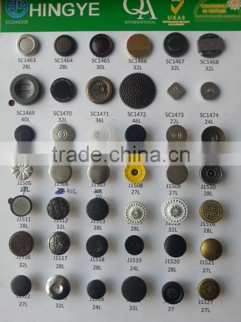 Brass Material Jeans Tack Button --- J1530